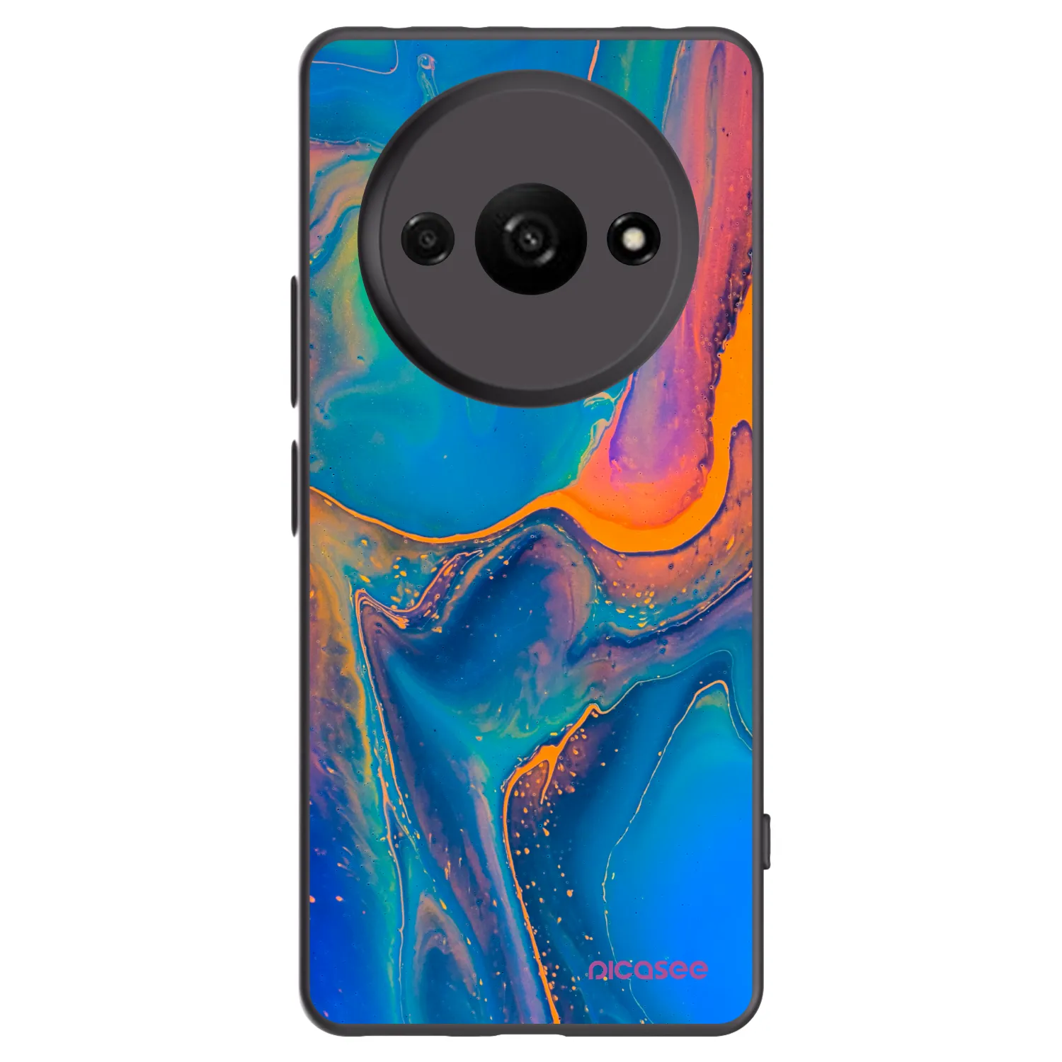 Silikónový čierny obal pre Xiaomi Redmi A3 - Rainbow
