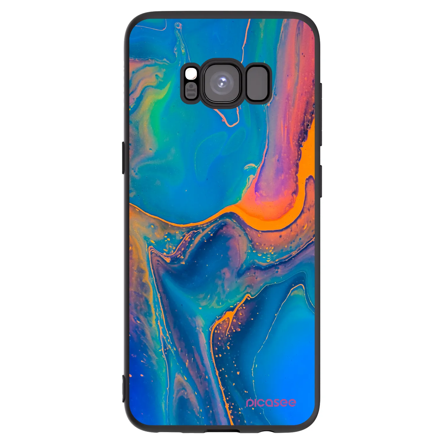 Picasee silikónový čierny obal pre Samsung Galaxy S8 G950F - Rainbow