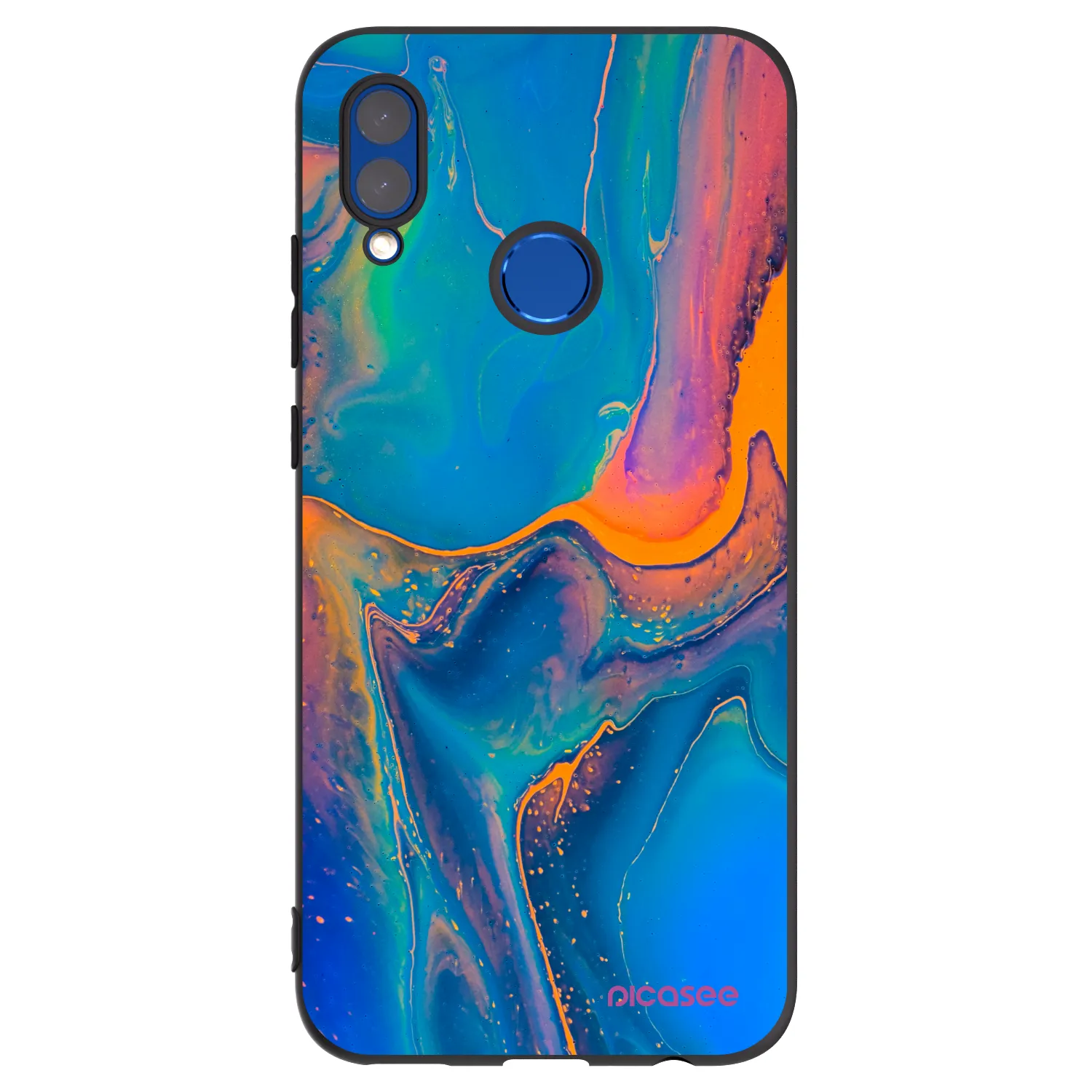 Picasee silikónový čierny obal pre Huawei P Smart 2019 - Rainbow