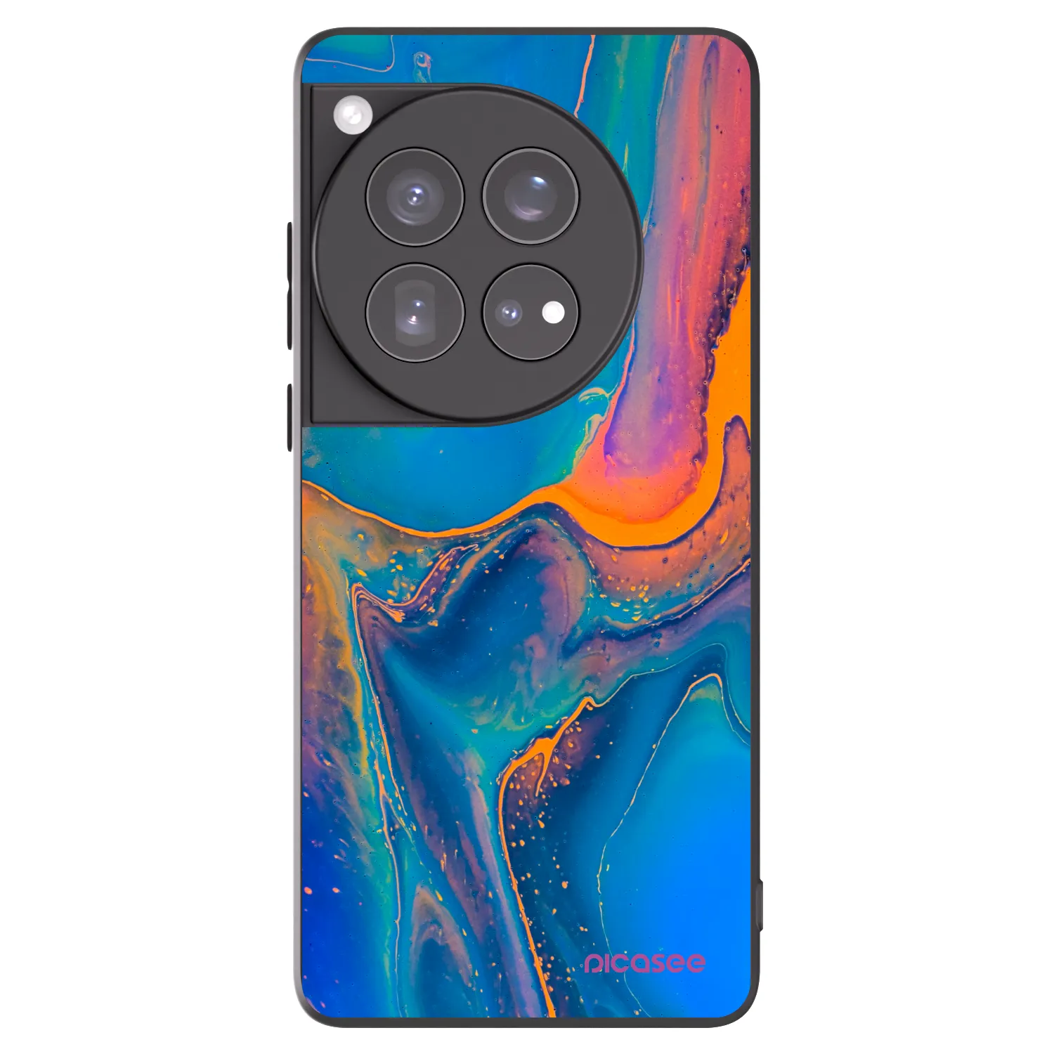 Silikónový čierny obal pre OnePlus 12 5G - Rainbow