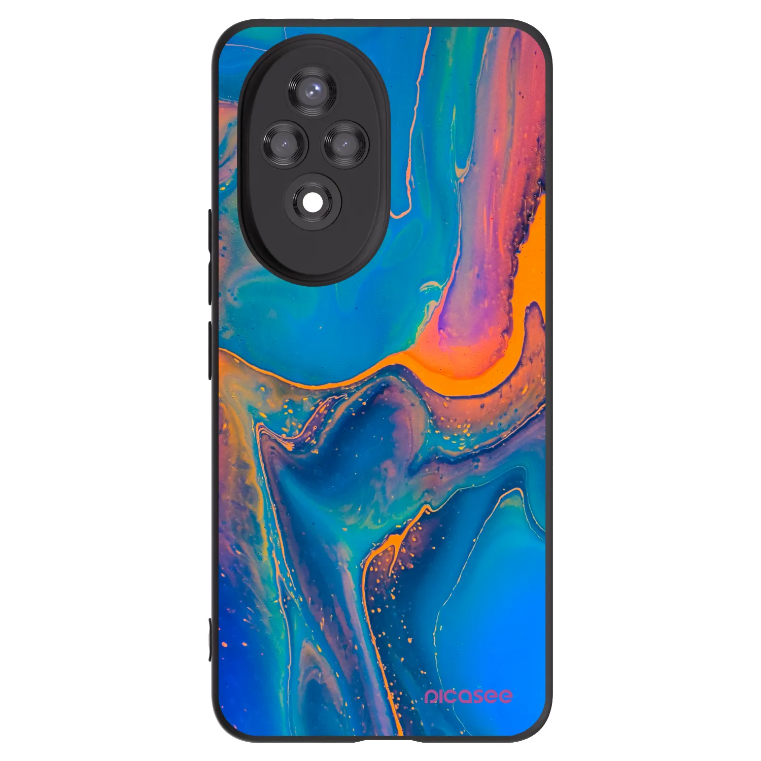 Picasee silikónový čierny obal pre Honor 200 Pro 5G - Rainbow