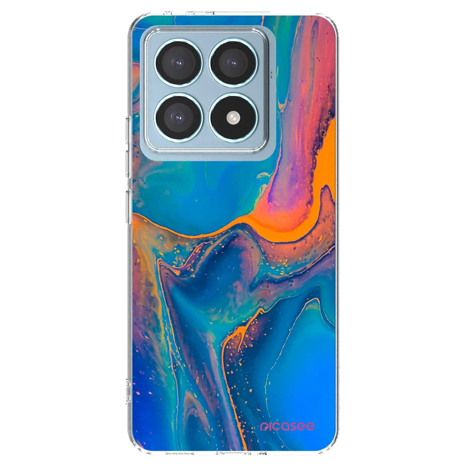 Picasee silikónový prehľadný obal pre Xiaomi 14T Pro - Rainbow