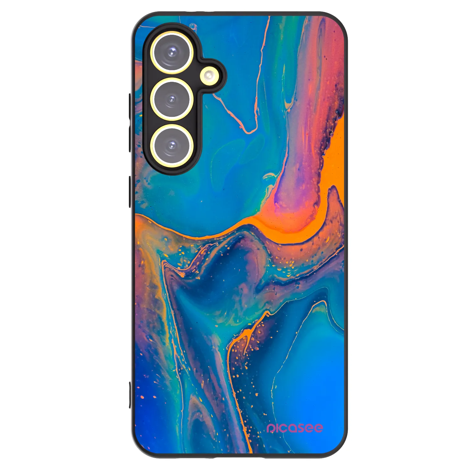 Picasee silikónový čierny obal pre Samsung Galaxy S24 FE S721B - Rainbow