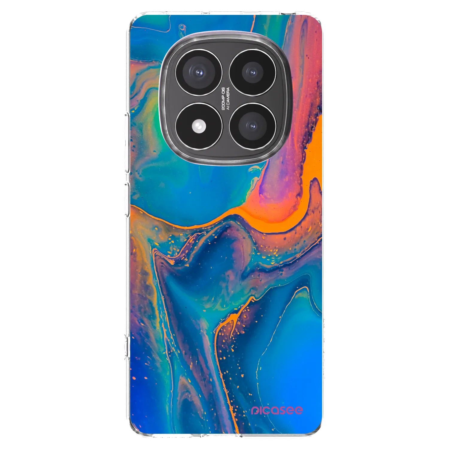 Silikónový prehľadný obal pre Xiaomi Redmi Note 14 Pro+ 5G - Rainbow