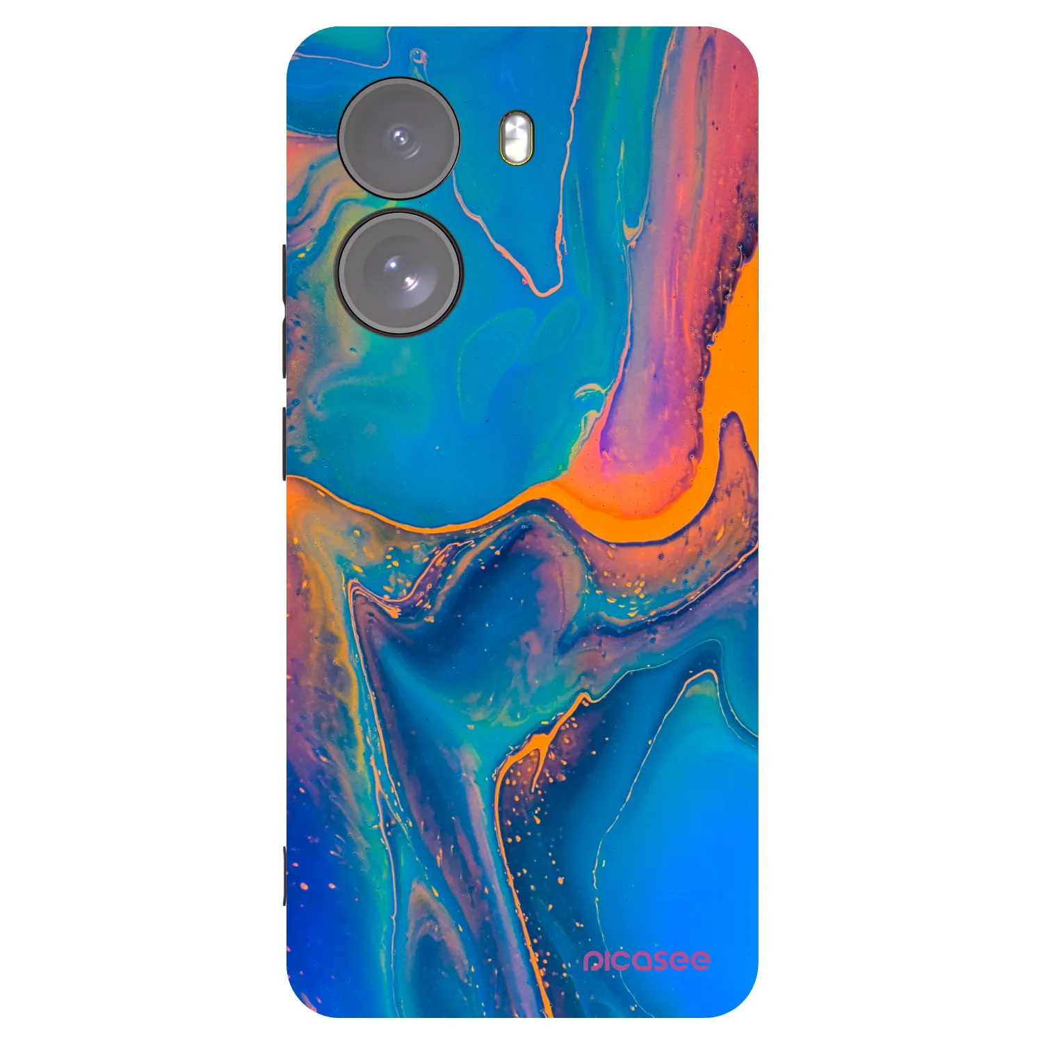 Silikónový čierny obal pre Xiaomi Poco X7 - Rainbow