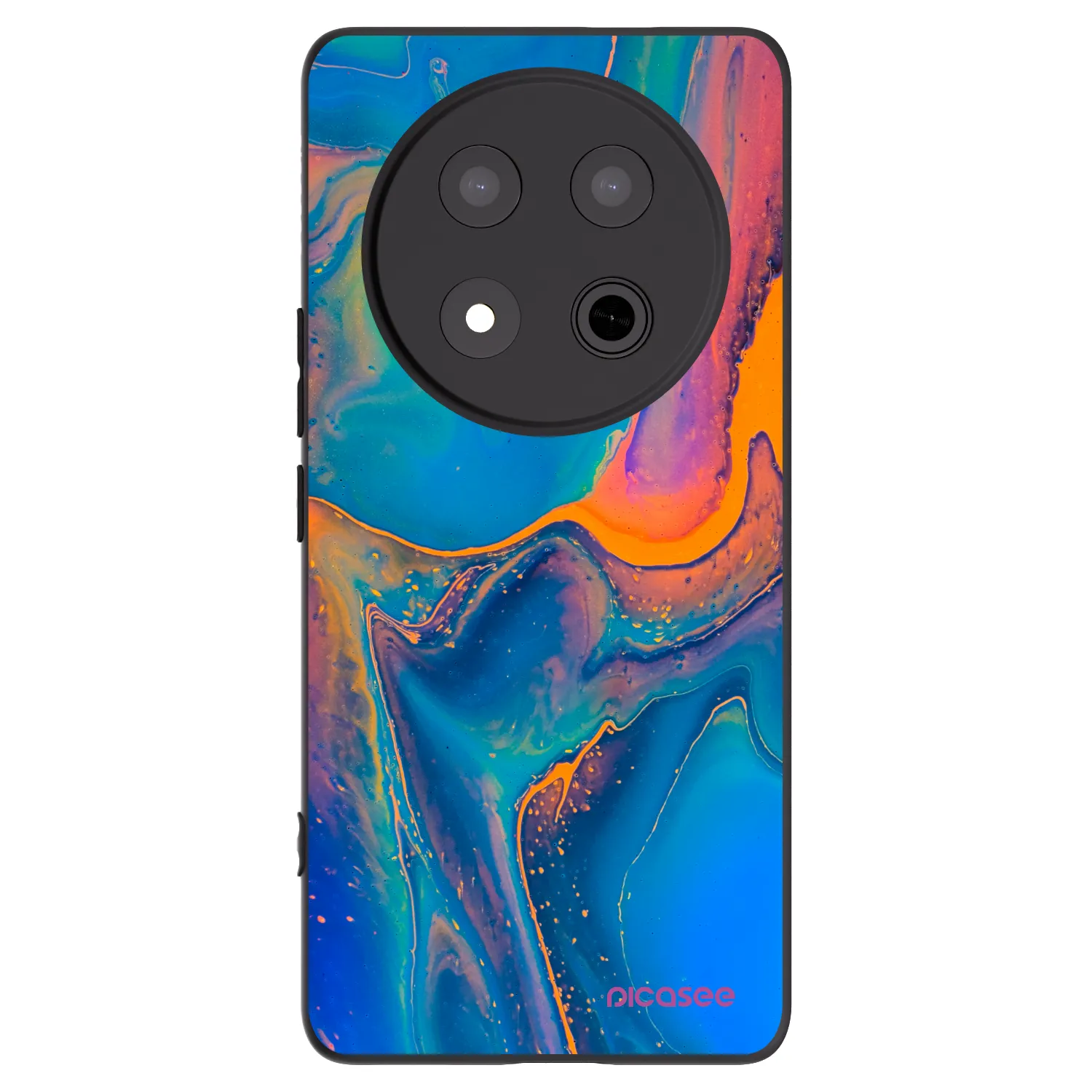 Picasee silikónový čierny obal pre Honor Magic7 Lite 5G - Rainbow
