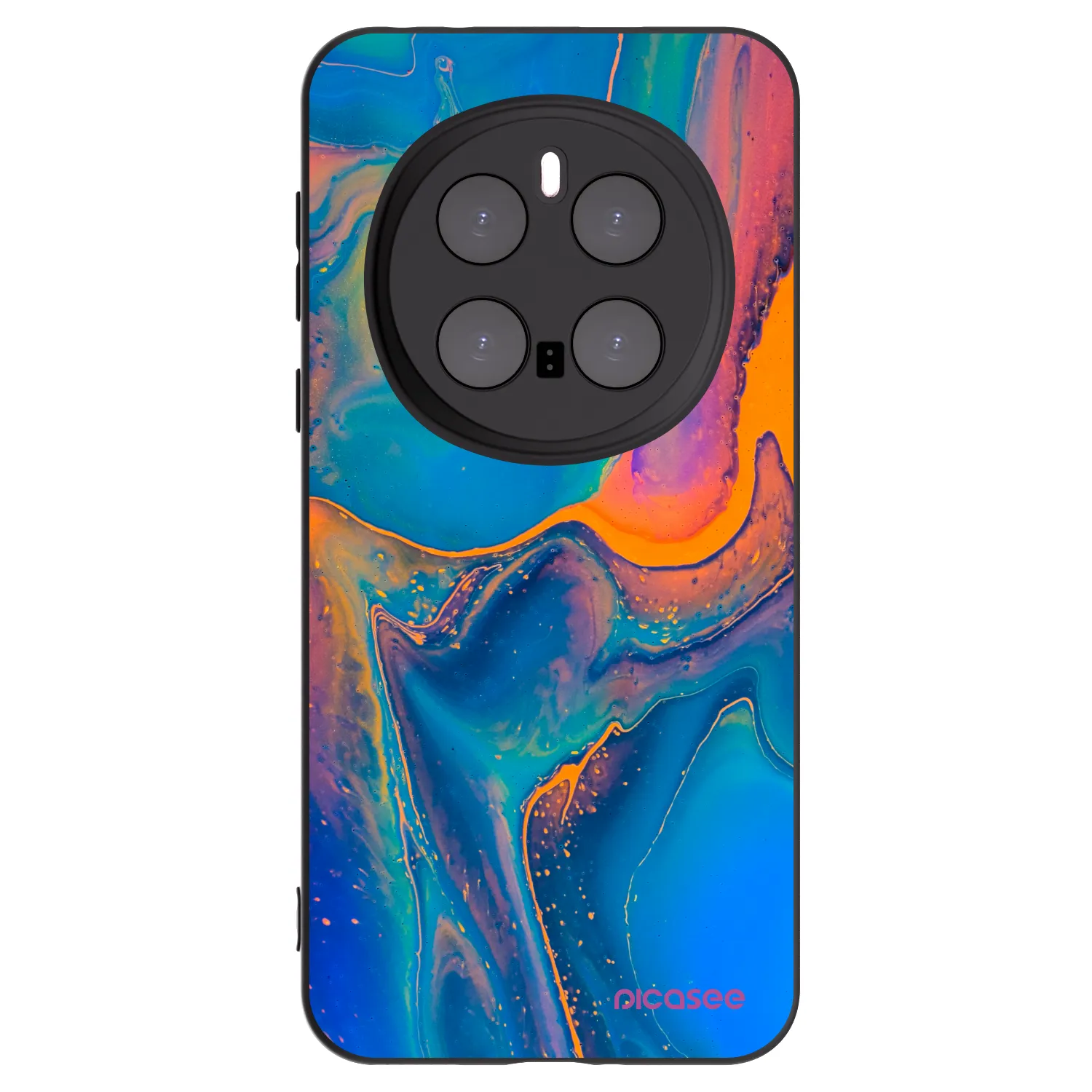 Picasee silikónový čierny obal pre Honor Magic7 Pro 5G - Rainbow