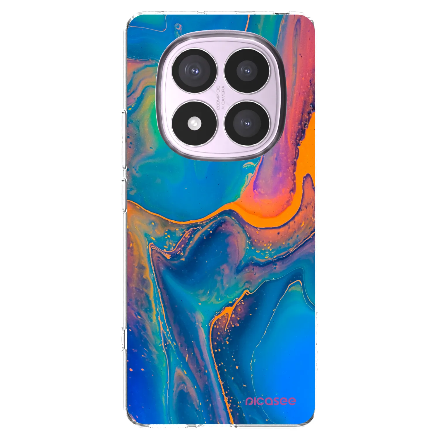 Silikónový prehľadný obal pre Xiaomi Redmi Note 14 Pro 4G - Rainbow