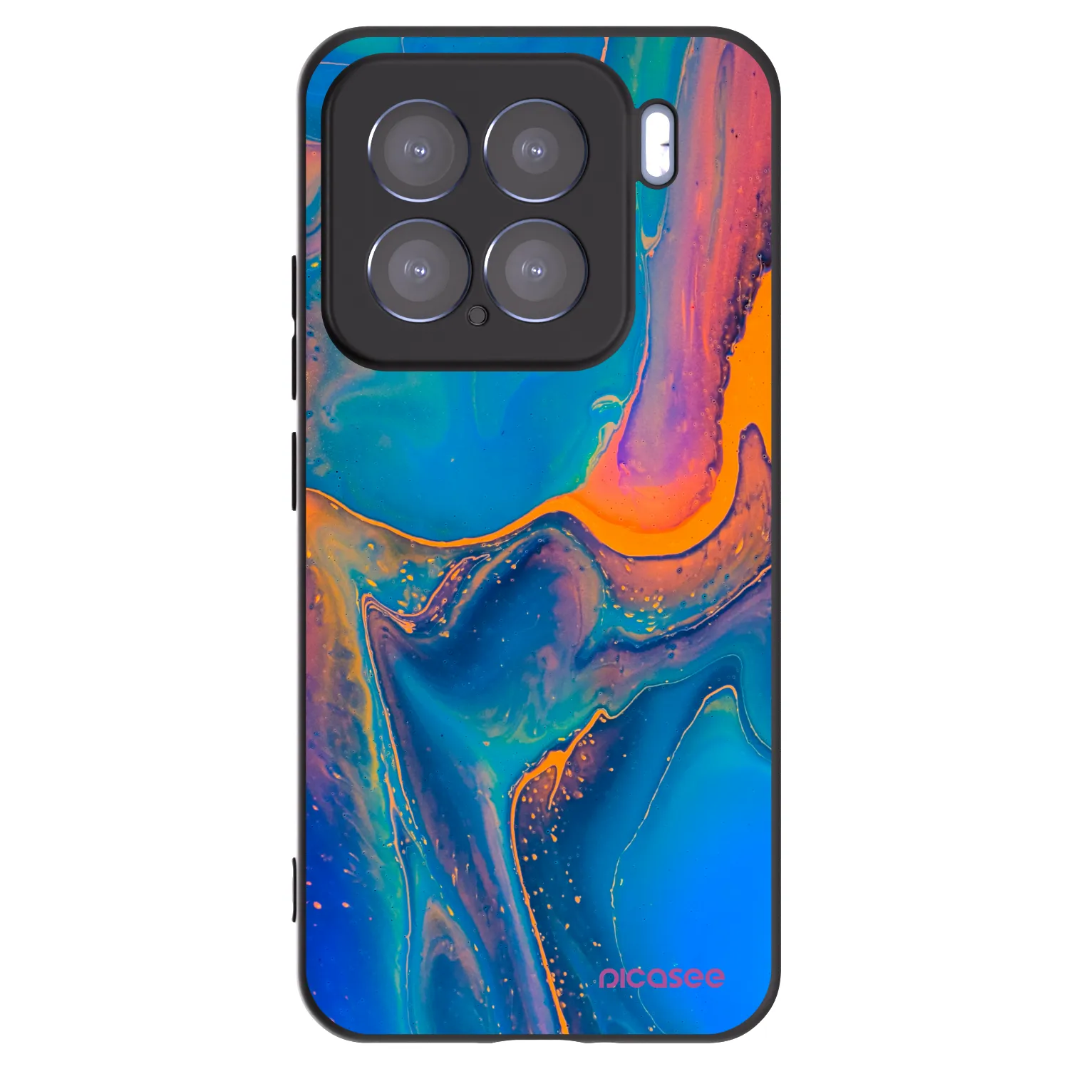 Silikónový čierny obal pre Xiaomi 15 - Rainbow