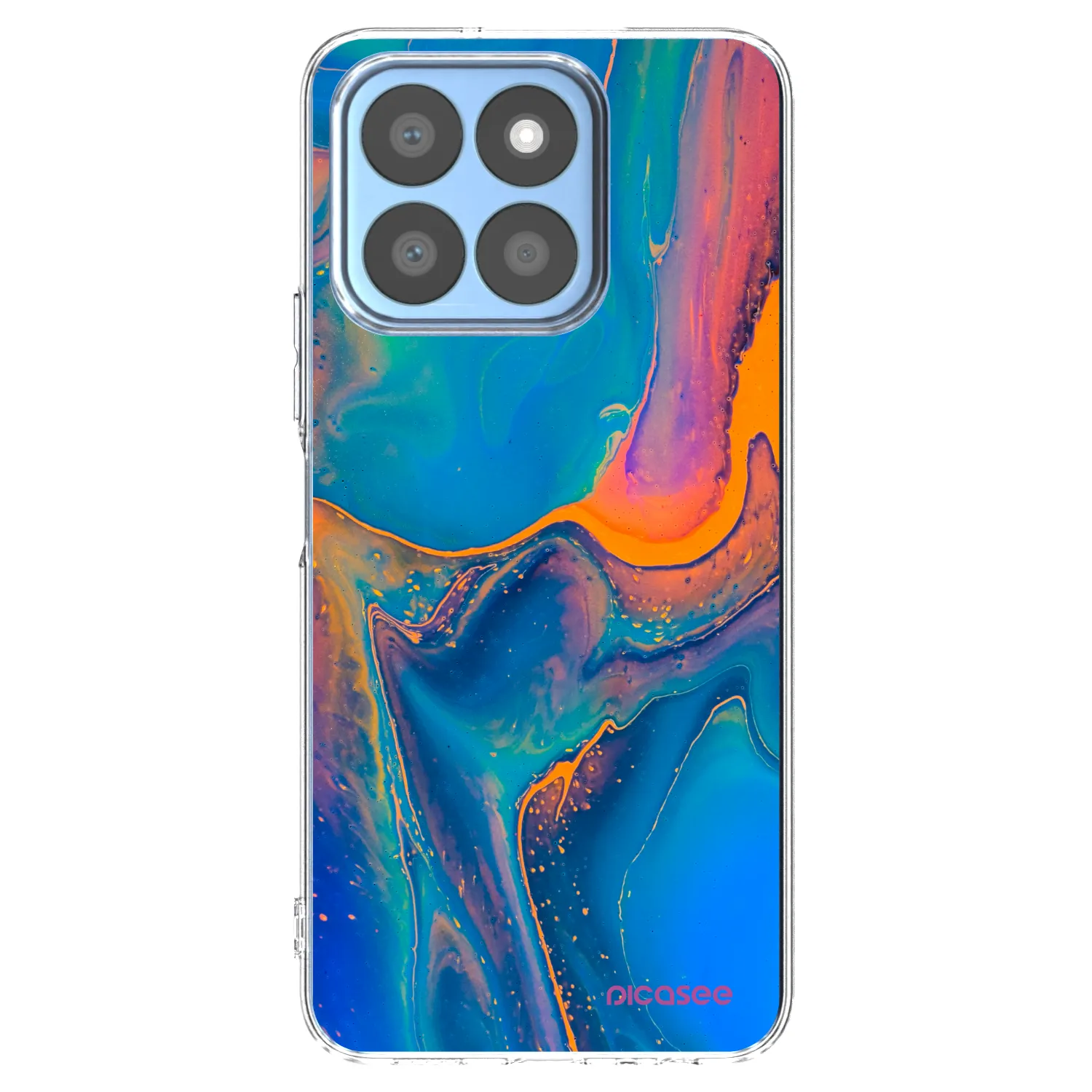 Picasee silikónový prehľadný obal pre Honor X8c - Rainbow