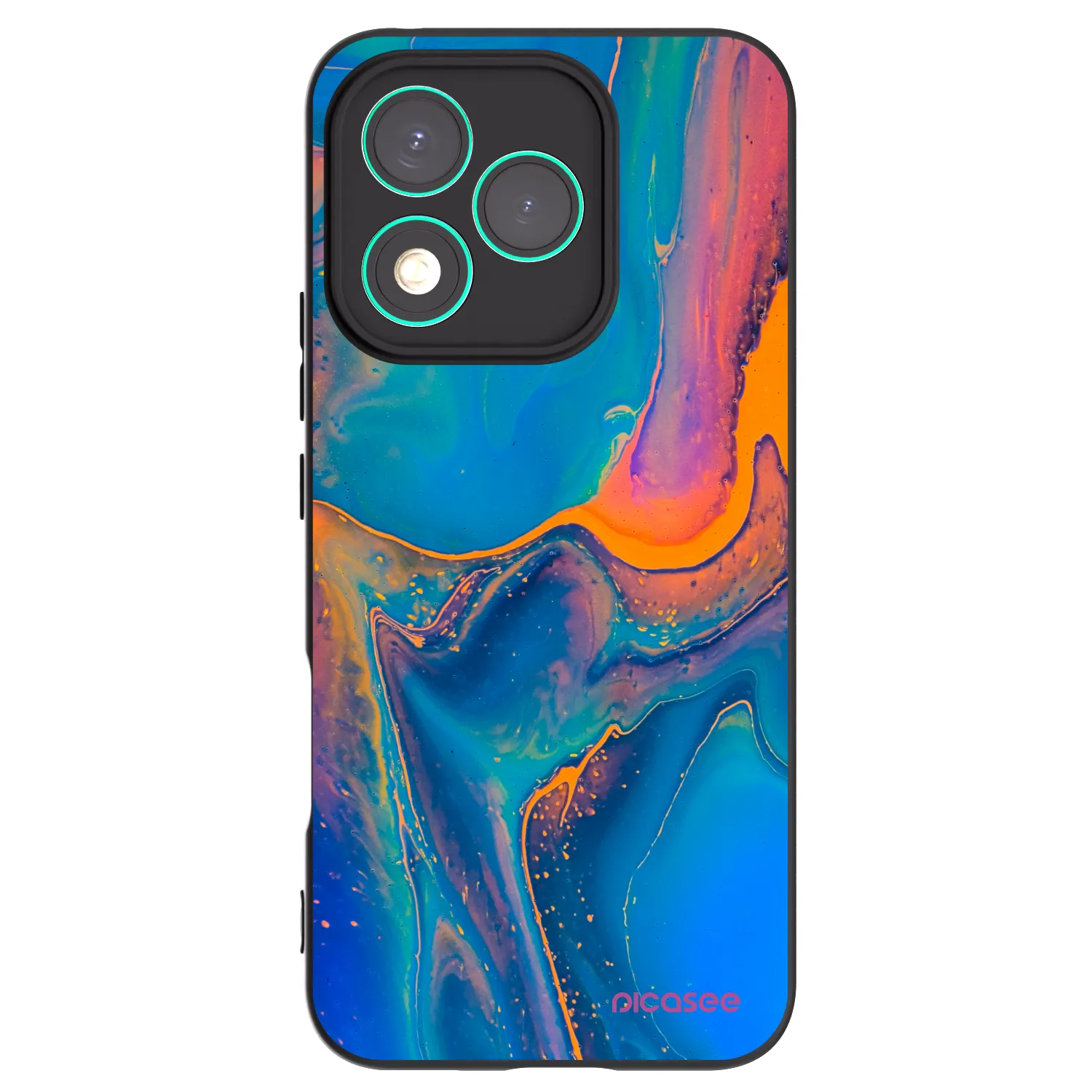 Silikónový čierny obal pre Honor 400 Lite 5G - Rainbow