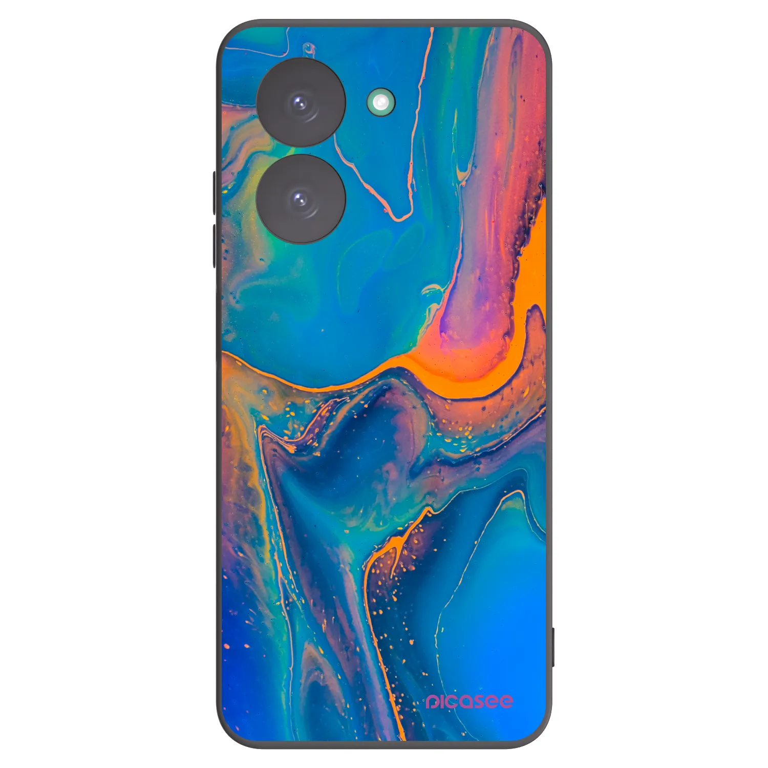 Picasee silikónový čierny obal pre Xiaomi Redmi A5 - Rainbow