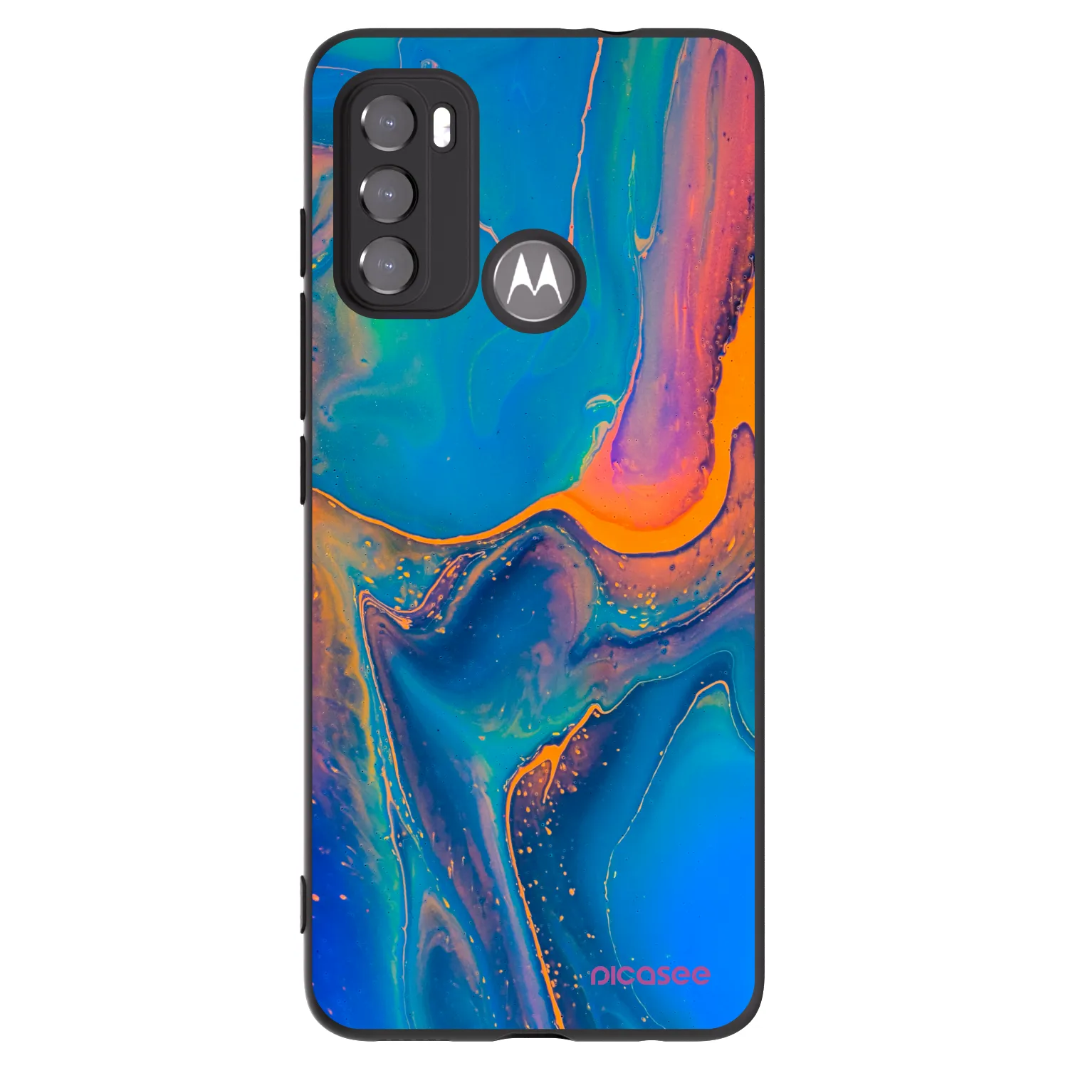 Silikónový čierny obal pre Motorola Edge 60 5G - Rainbow