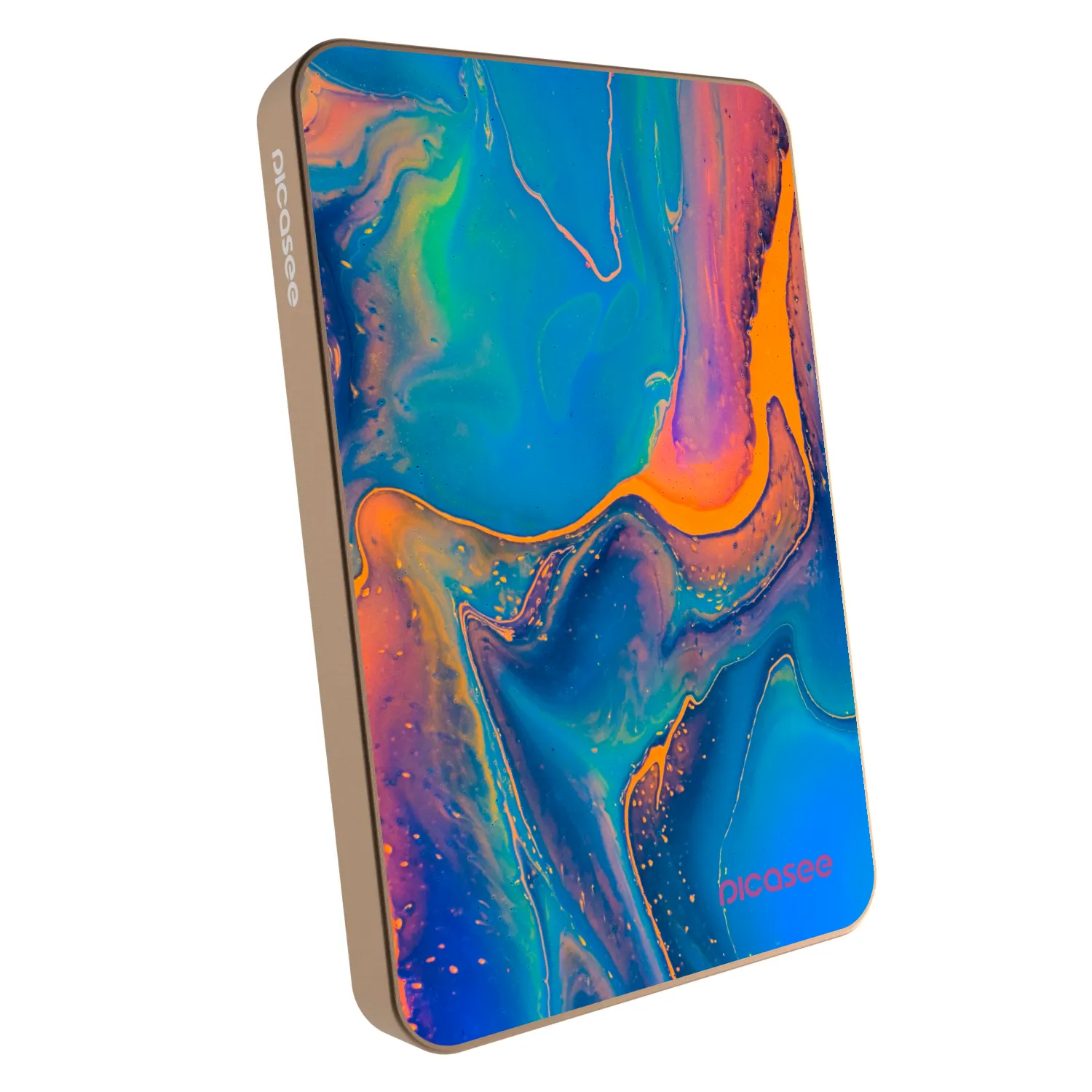 Picasee Powerbanka s MagSafe 5 000 mAh Zlatá - Rainbow