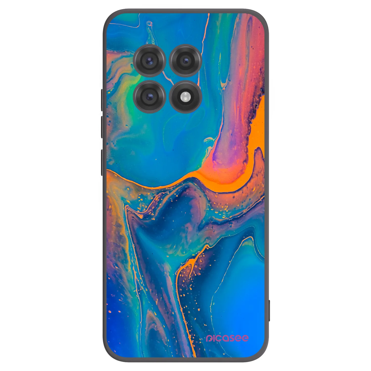 Silikónový čierny obal pre OnePlus 13R 5G - Rainbow