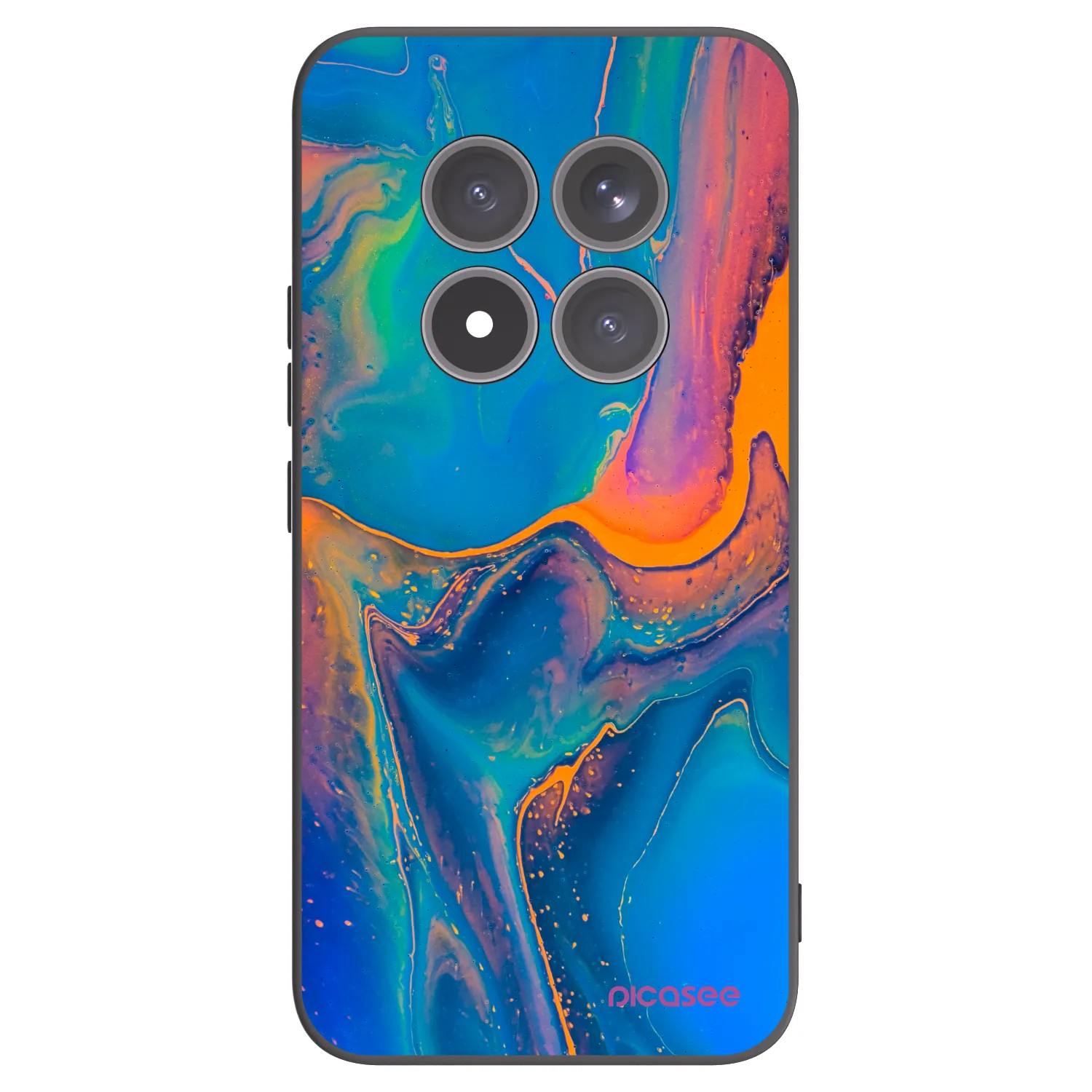 Silikónový čierny obal pre Xiaomi Redmi Note 15 Pro+ - Rainbow
