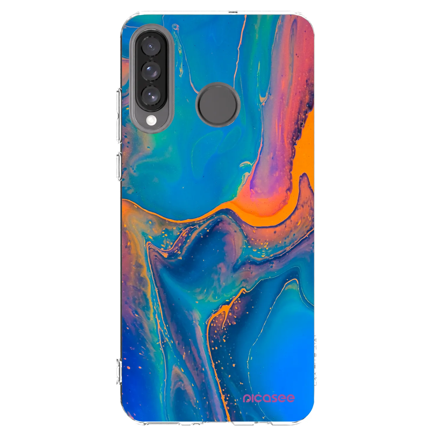 Picasee silikónový prehľadný obal pre Huawei P30 Lite - Rainbow