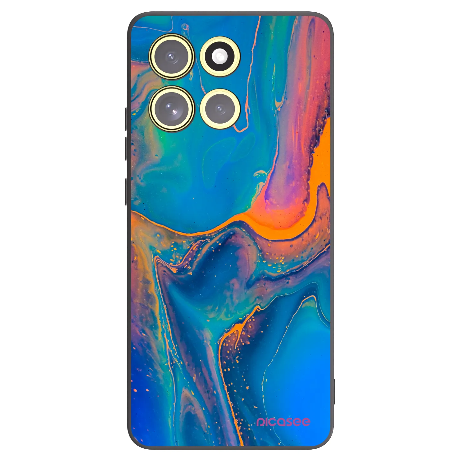 Picasee silikónový čierny obal pre Motorola Moto G86 Power 5G - Rainbow