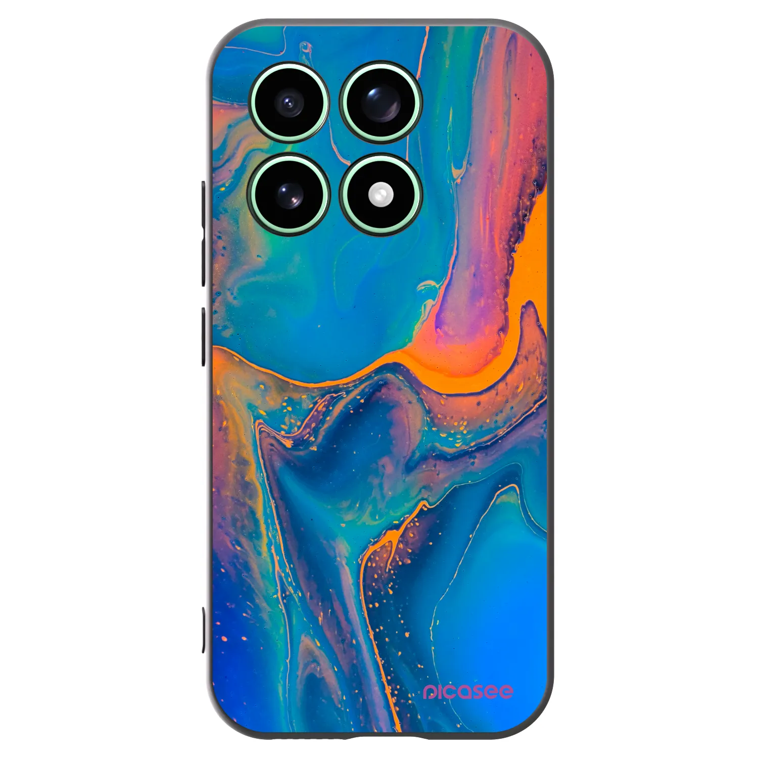 Picasee silikónový čierny obal pre Xiaomi 17 - Rainbow