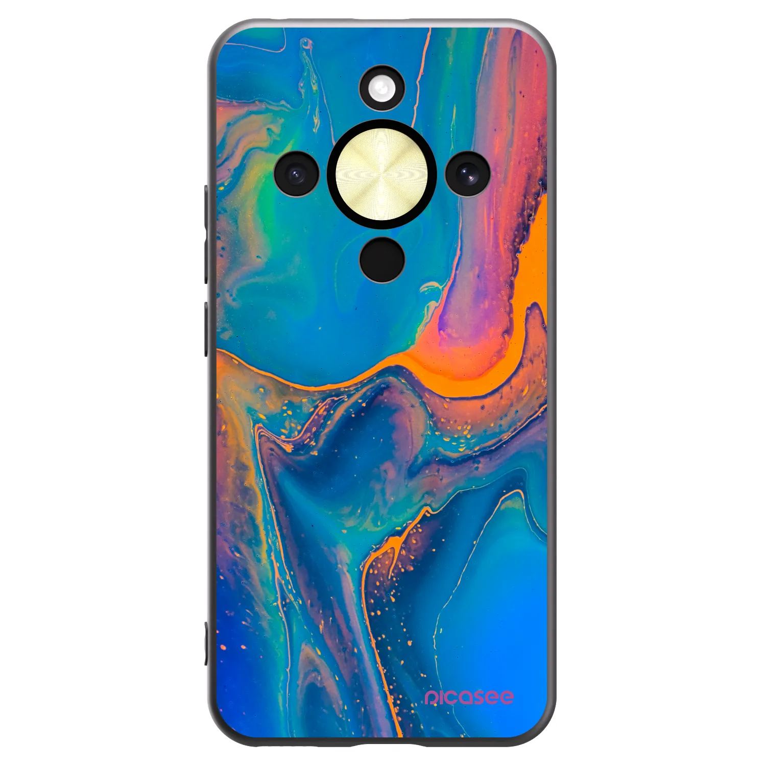 Picasee silikónový čierny obal pre Honor Magic8 Lite 5G - Rainbow