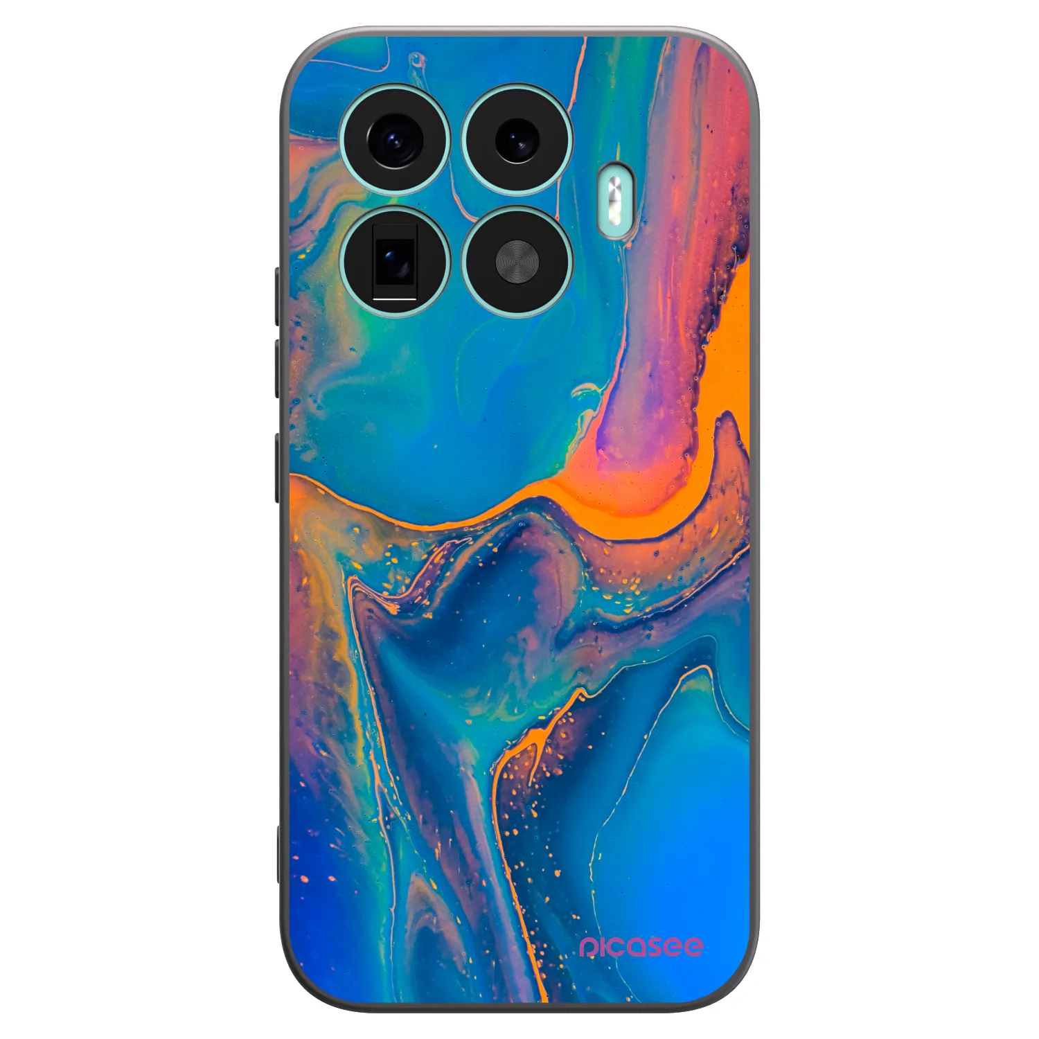 Picasee silikónový čierny obal pre Xiaomi 17T - Rainbow