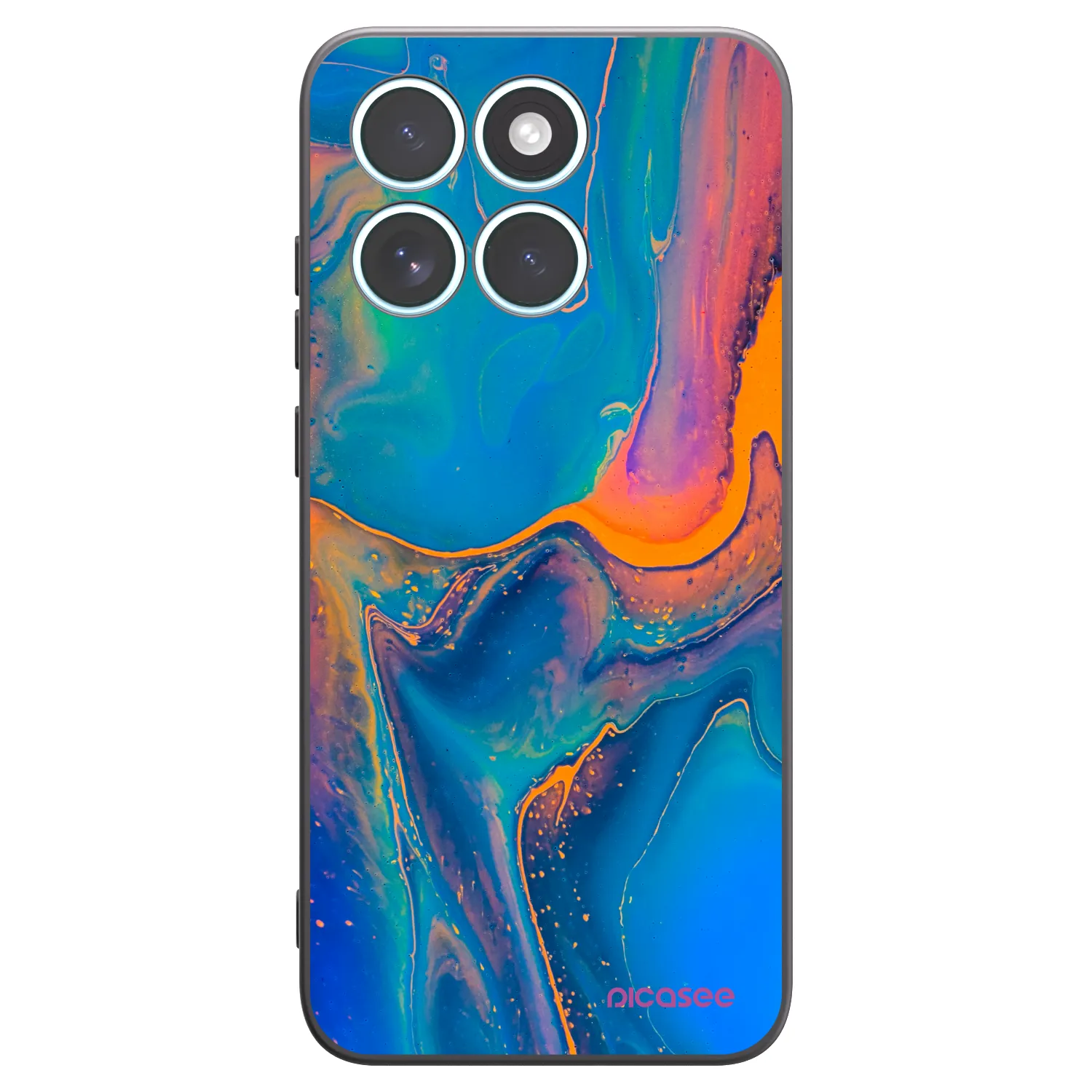 Picasee silikónový čierny obal pre Motorola Edge 70 Fusion - Rainbow