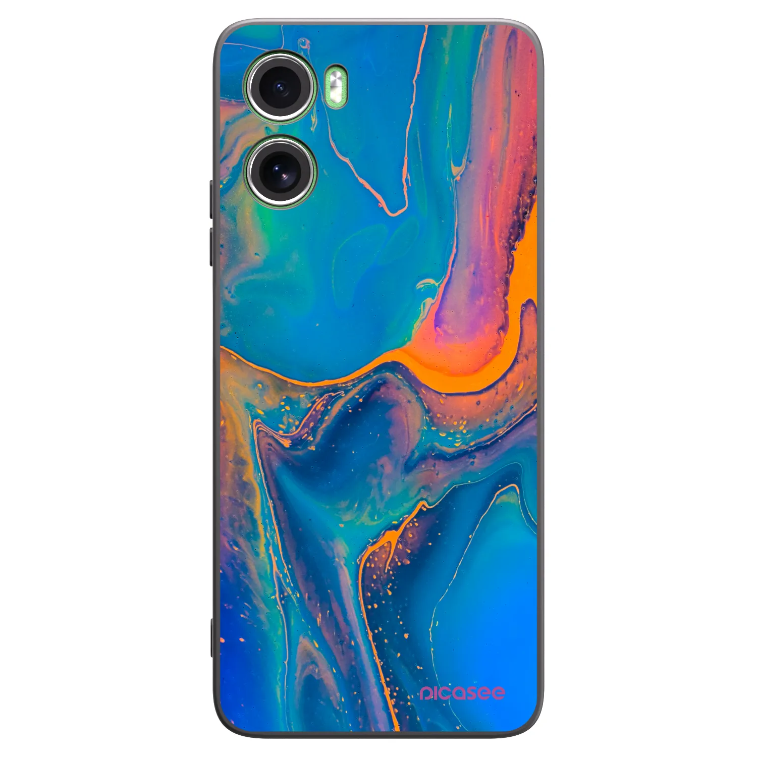 Picasee silikónový čierny obal pre Motorola Moto G06 - Rainbow