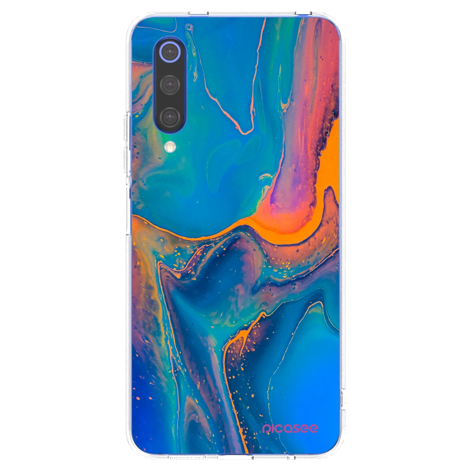 Picasee silikónový prehľadný obal pre Xiaomi Mi 9 SE - Rainbow