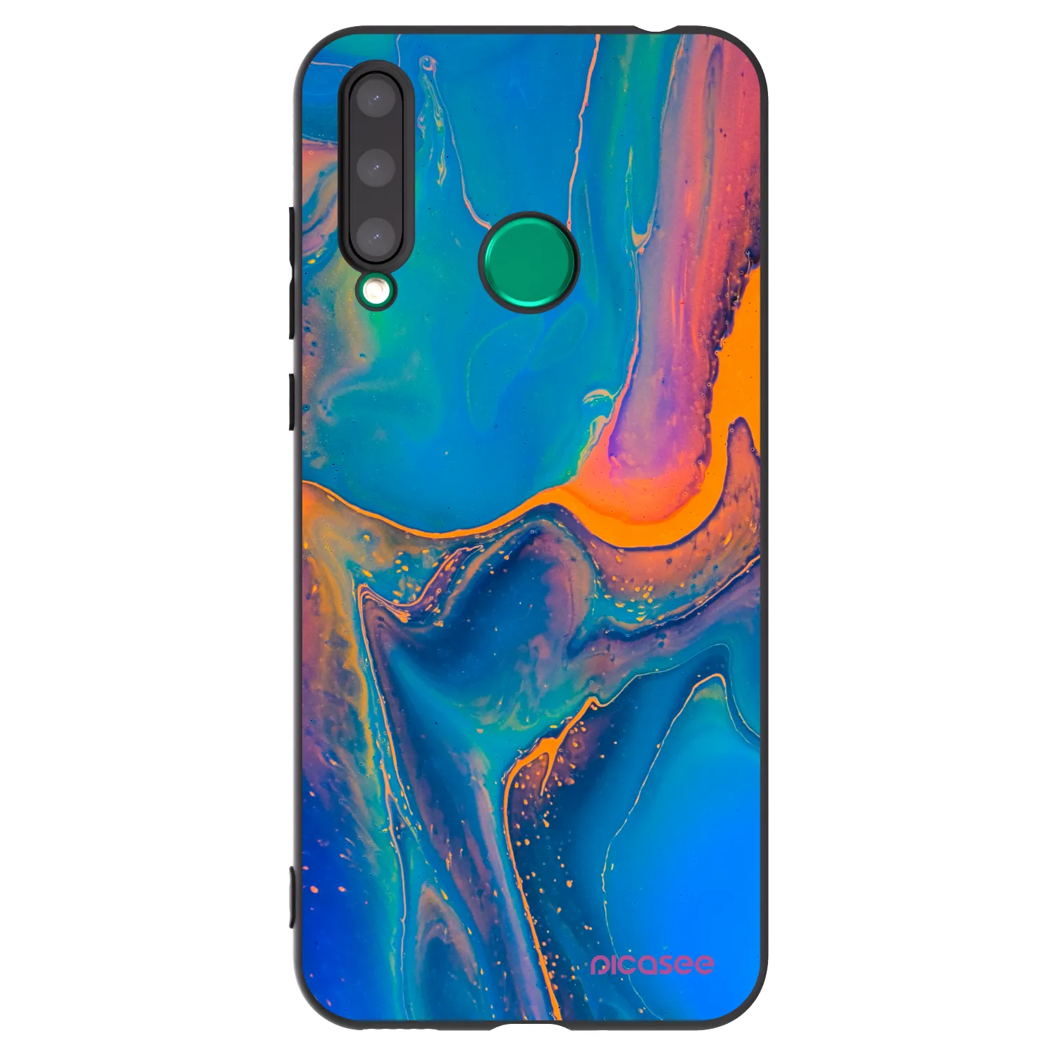 Picasee silikónový čierny obal pre Honor 20 Lite - Rainbow