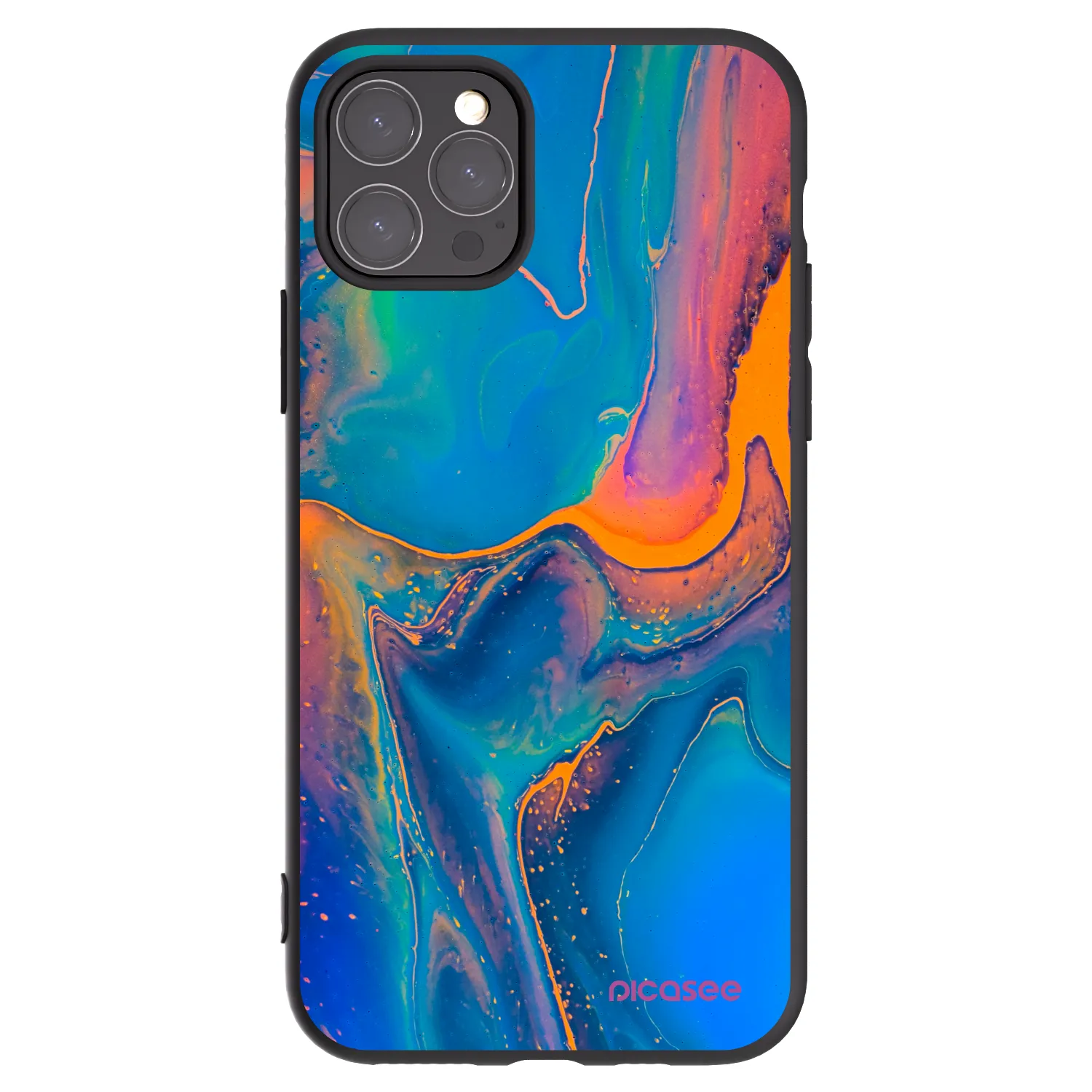 Picasee silikónový čierny obal pre Apple iPhone 11 Pro - Rainbow