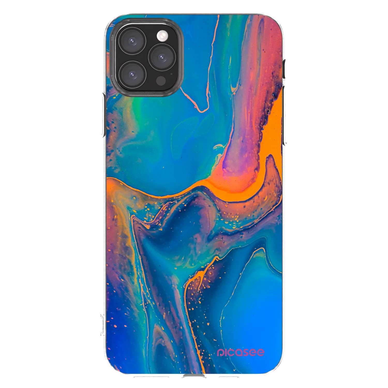 Picasee silikónový prehľadný obal pre Apple iPhone 11 Pro Max - Rainbow
