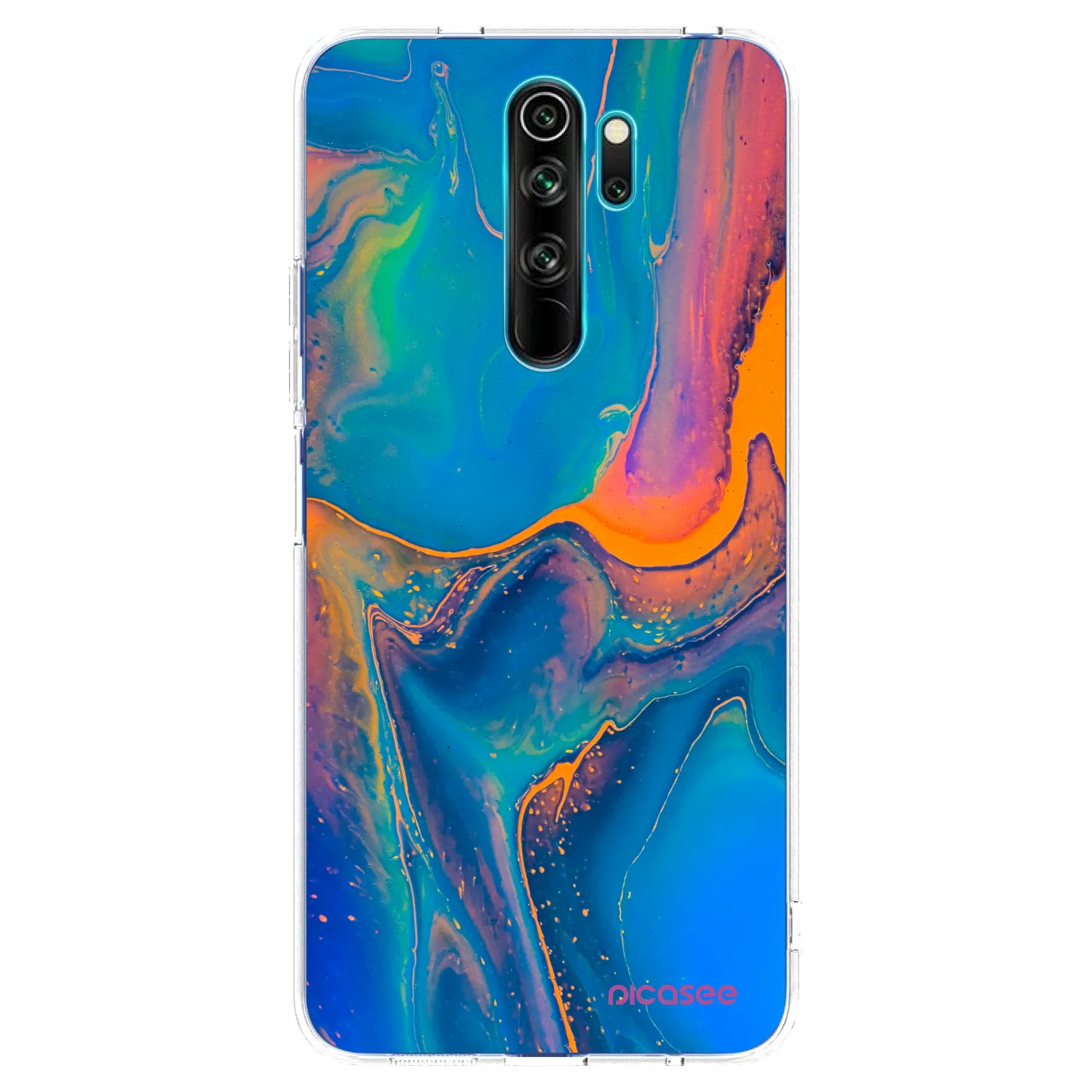 Picasee silikónový prehľadný obal pre Xiaomi Redmi Note 8 Pro - Rainbow