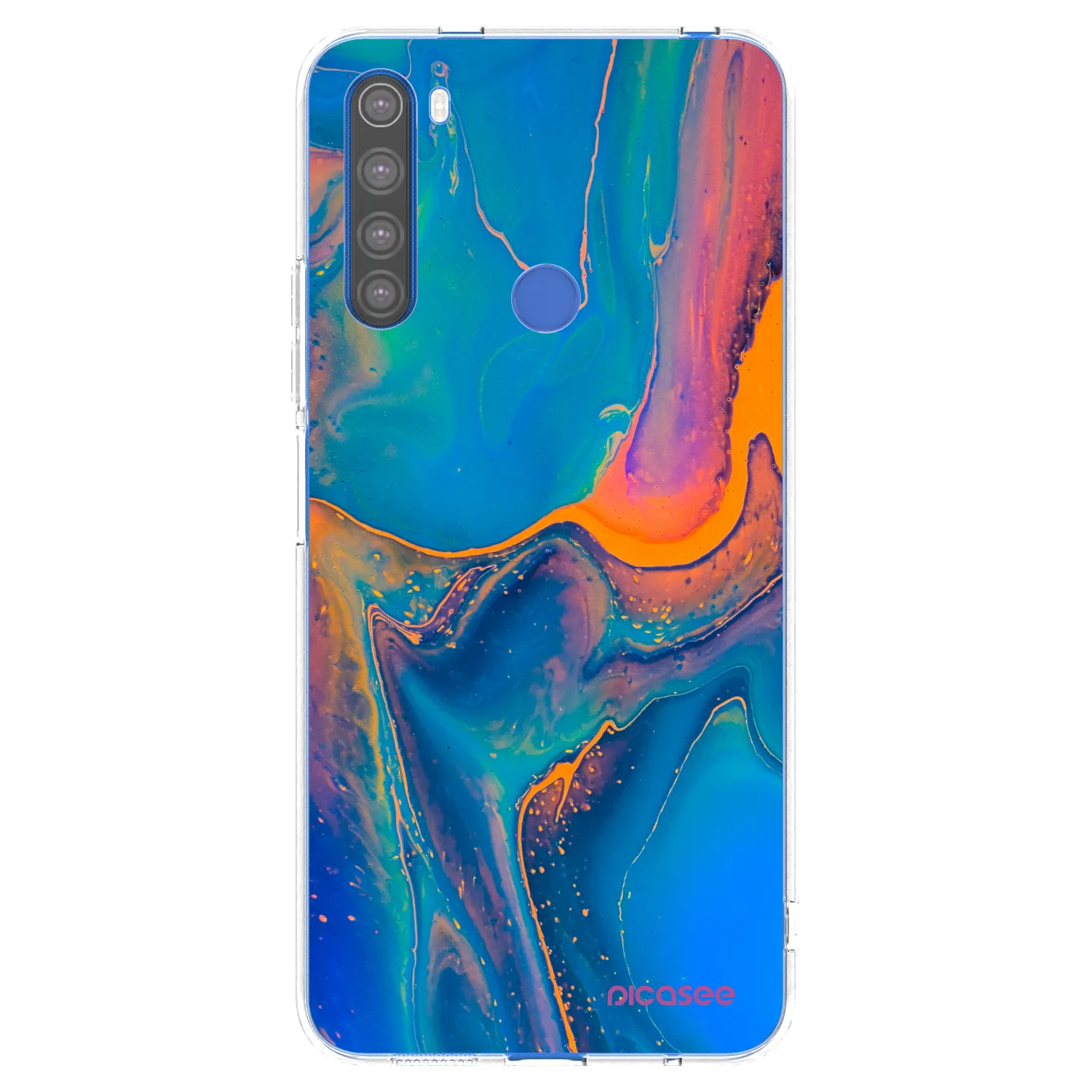 Silikónový prehľadný obal pre Xiaomi Redmi Note 8T - Rainbow
