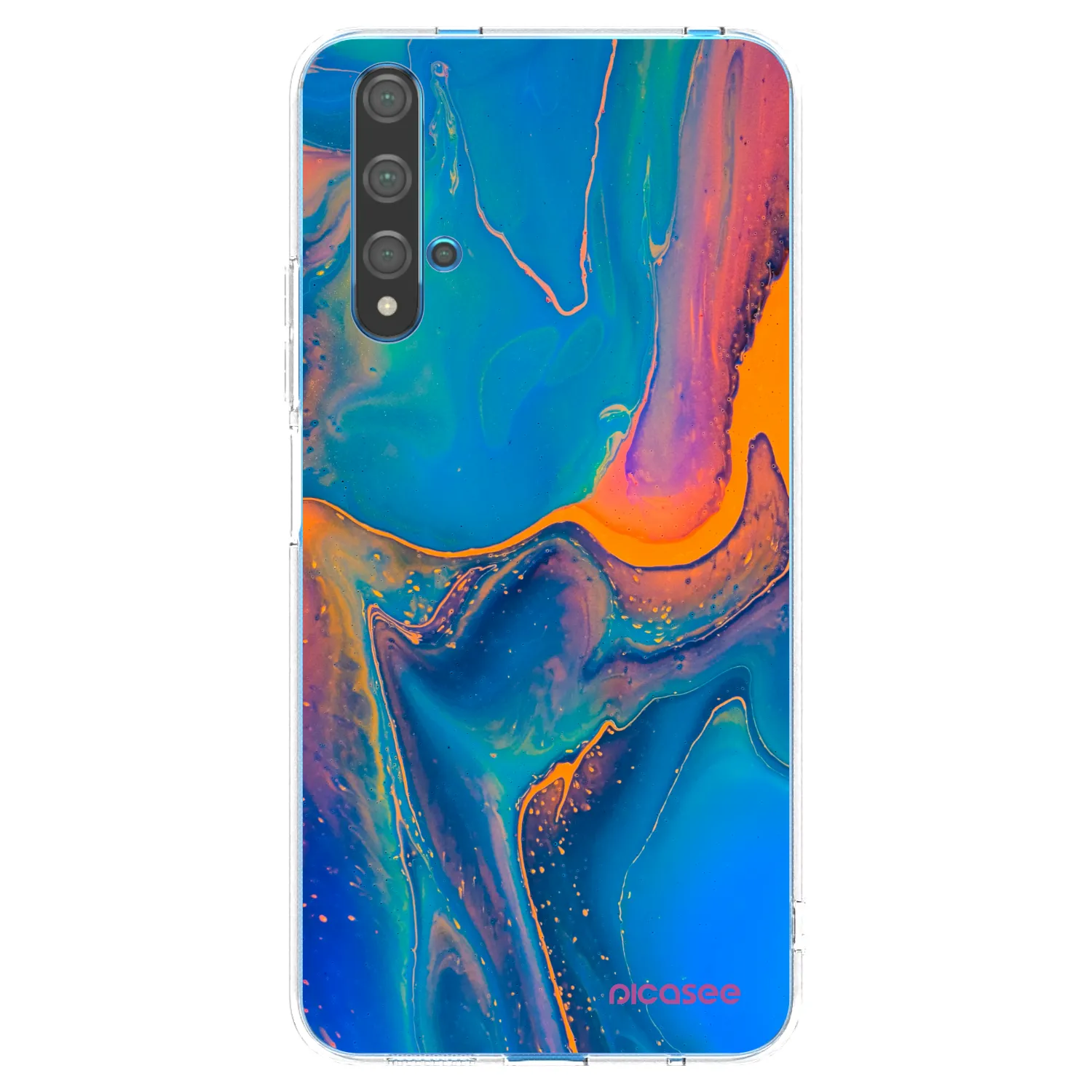 Picasee silikónový prehľadný obal pre Huawei Nova 5T - Rainbow