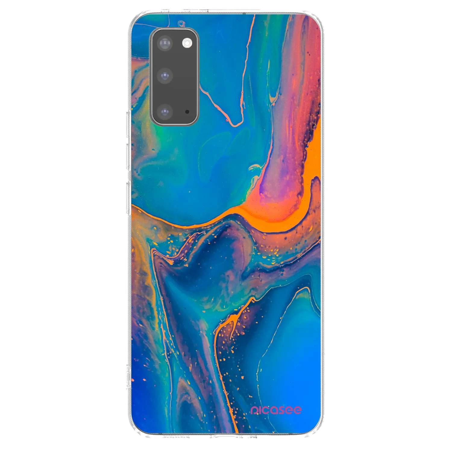 Picasee silikónový prehľadný obal pre Samsung Galaxy S20 G980F - Rainbow