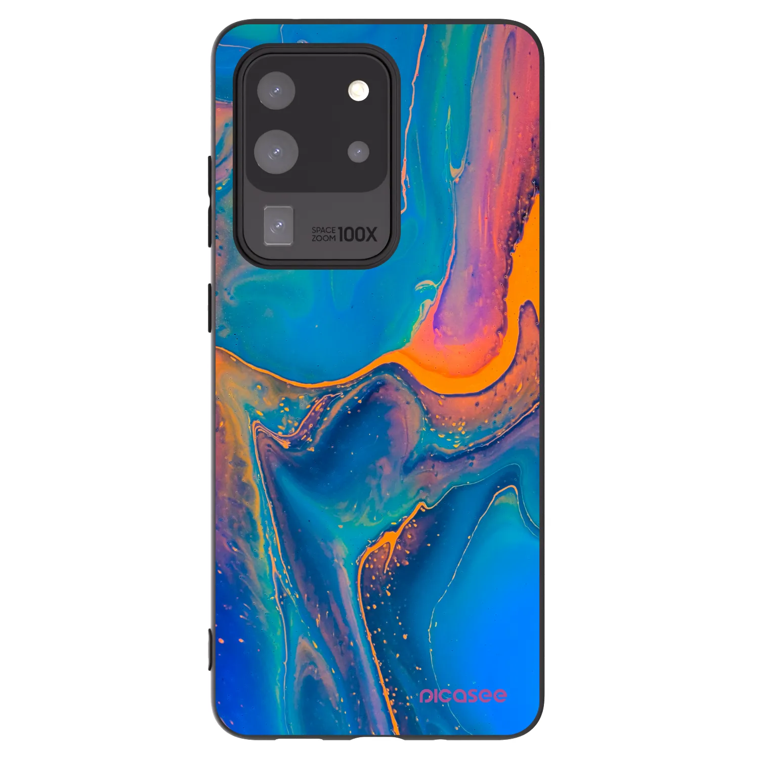 Picasee silikónový čierny obal pre Samsung Galaxy S20 Ultra 5G G988F - Rainbow