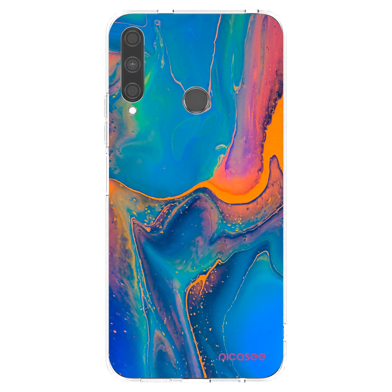 Picasee silikónový prehľadný obal pre Huawei P40 Lite E - Rainbow