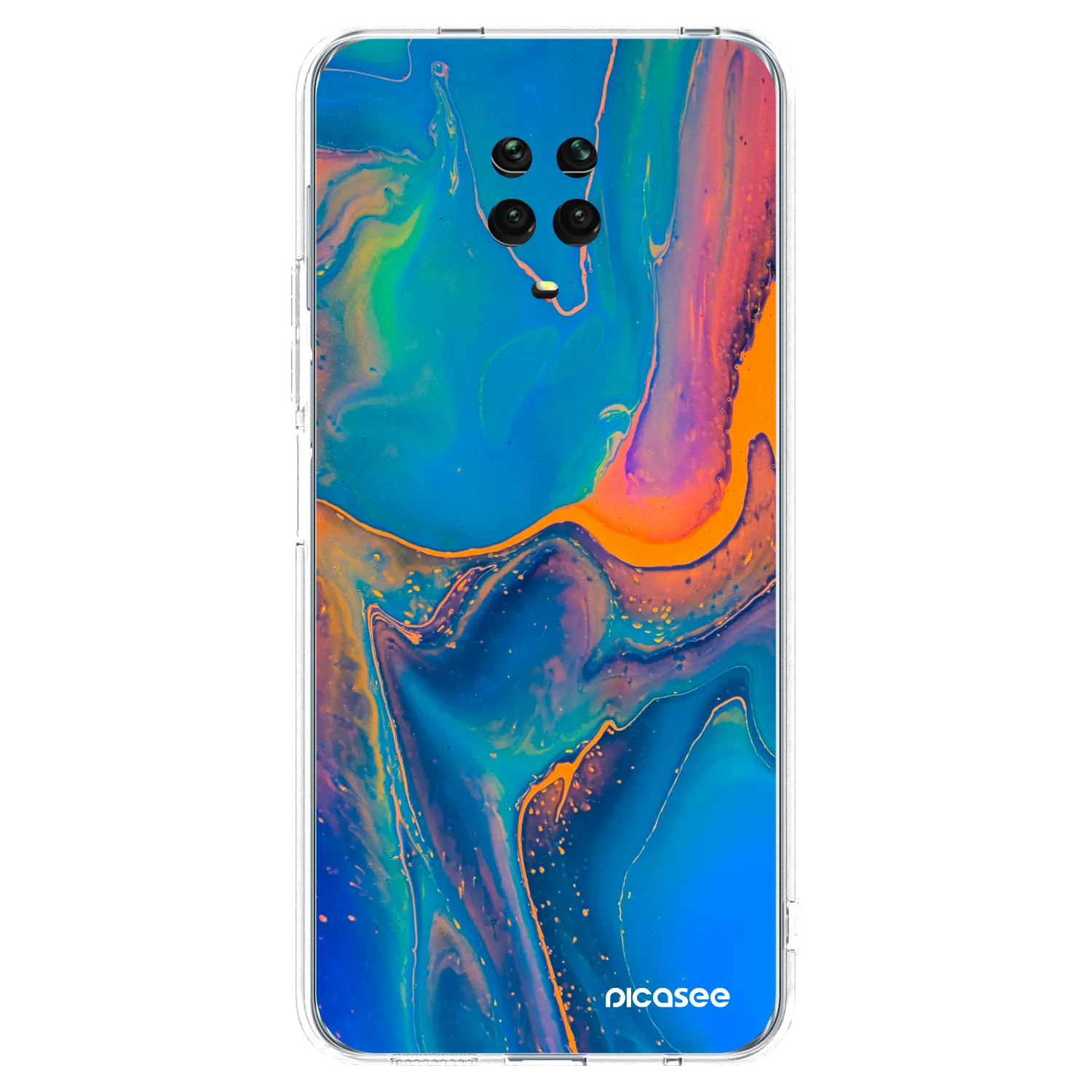 Picasee silikónový prehľadný obal pre Xiaomi Redmi Note 9S - Rainbow