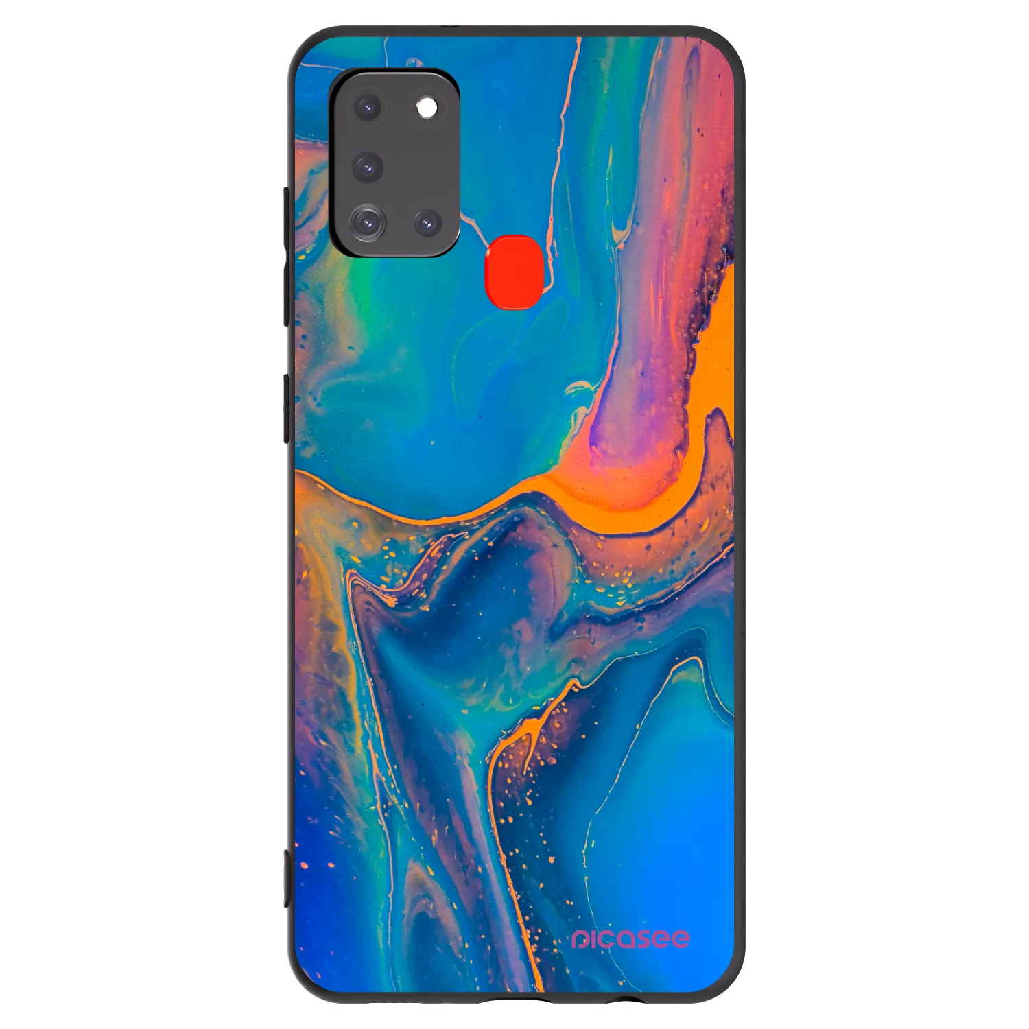 Picasee silikónový čierny obal pre Samsung Galaxy A21s - Rainbow