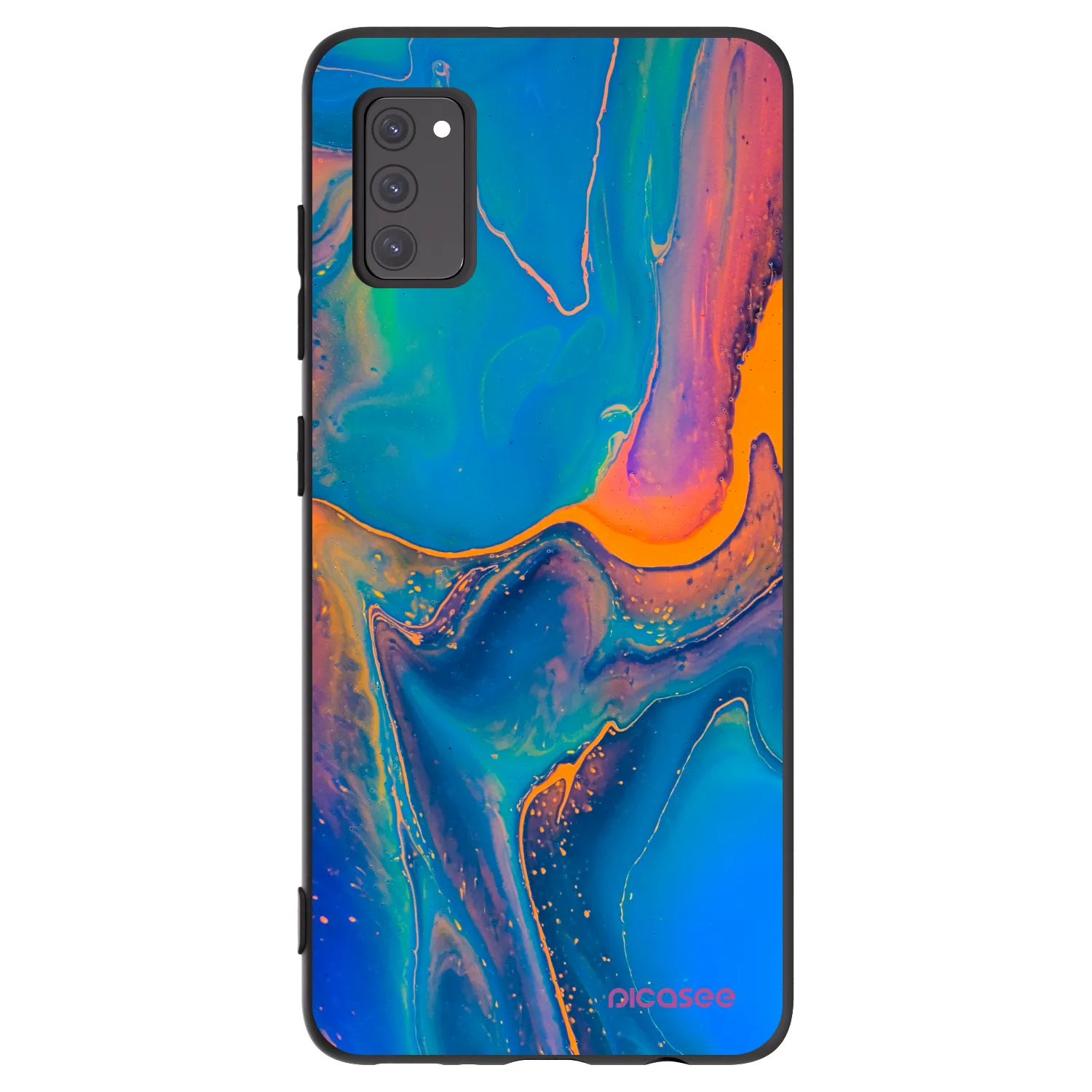 Picasee silikónový čierny obal pre Samsung Galaxy A41 A415F - Rainbow