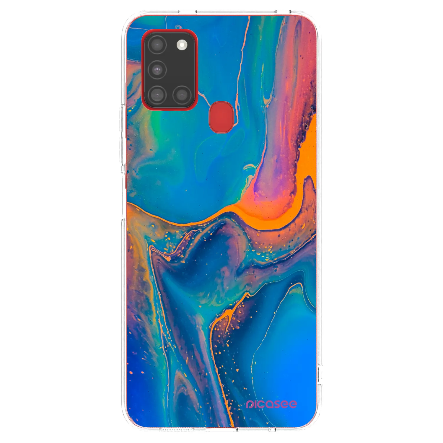 Picasee silikónový prehľadný obal pre Samsung Galaxy A21s - Rainbow