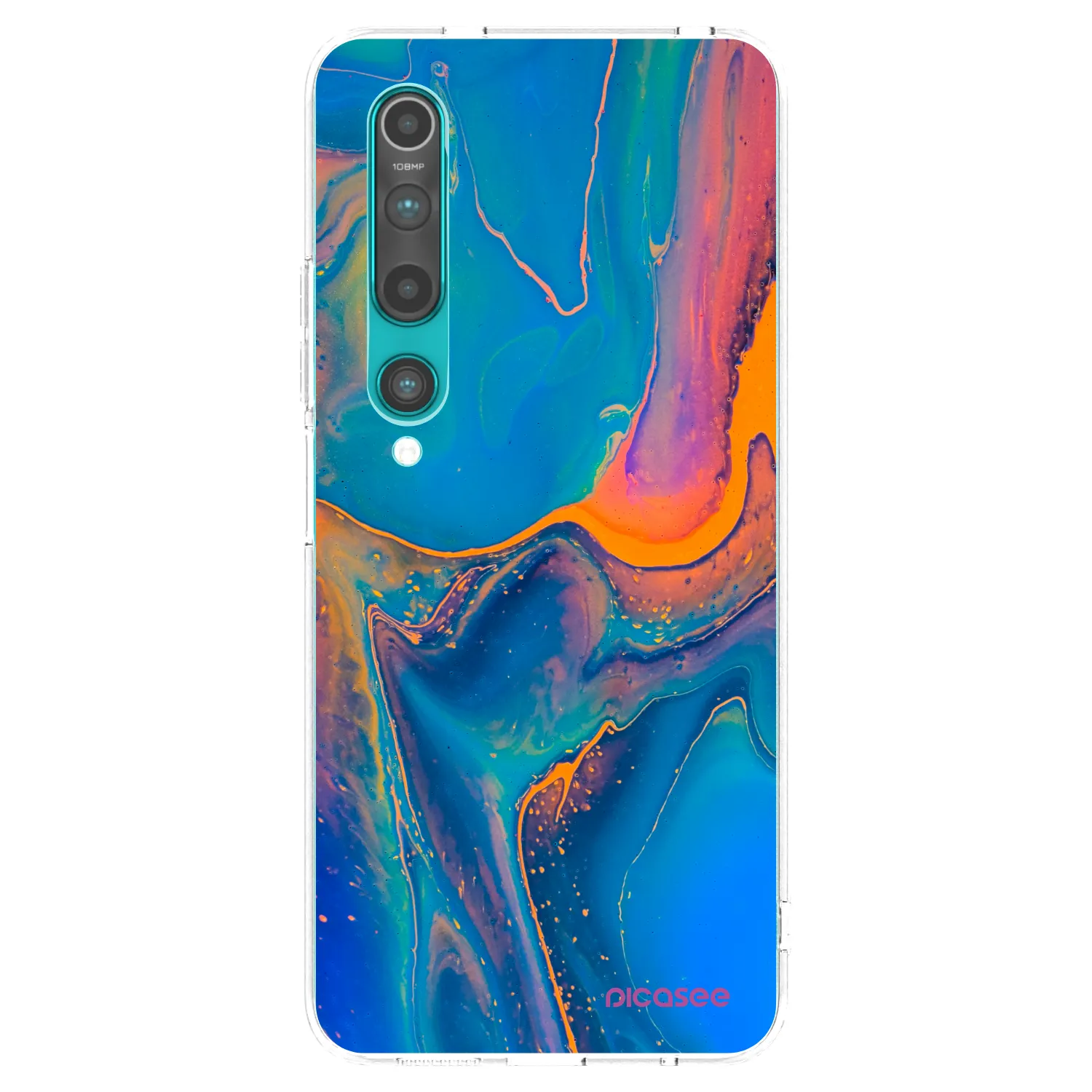 Picasee silikónový prehľadný obal pre Xiaomi Mi 10 - Rainbow