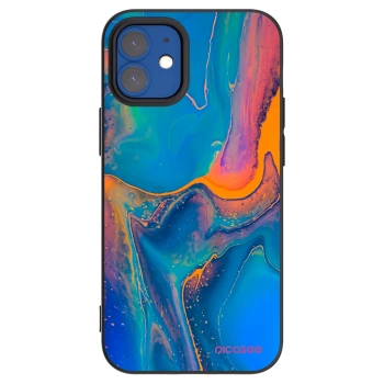 Picasee silikónový čierny obal pre Apple iPhone 12 mini - Rainbow