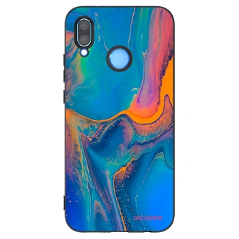 Picasee silikónový čierny obal pre Huawei P20 Lite - Rainbow