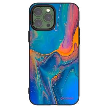 Picasee silikónový čierny obal pre Apple iPhone 13 Pro Max - Rainbow
