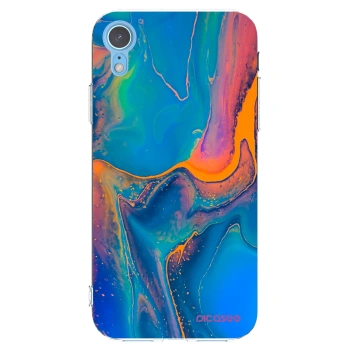 Picasee silikónový prehľadný obal pre Apple iPhone XR - Rainbow