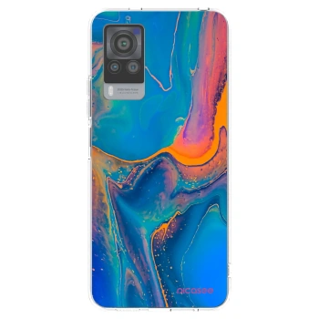 Picasee silikónový prehľadný obal pre Vivo X60 Pro 5G - Rainbow