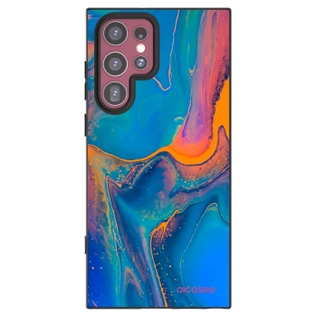 Picasee silikónový čierny obal pre Samsung Galaxy S22 Ultra 5G - Rainbow