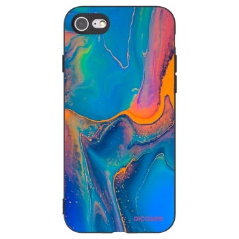 Picasee silikónový čierny obal pre Apple iPhone SE 2022 - Rainbow