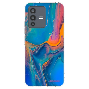 Picasee silikónový prehľadný obal pre Vivo V23 5G - Rainbow